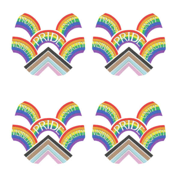 Pride 2022 50p Coin Coloured Decal Stickers Metallic Look