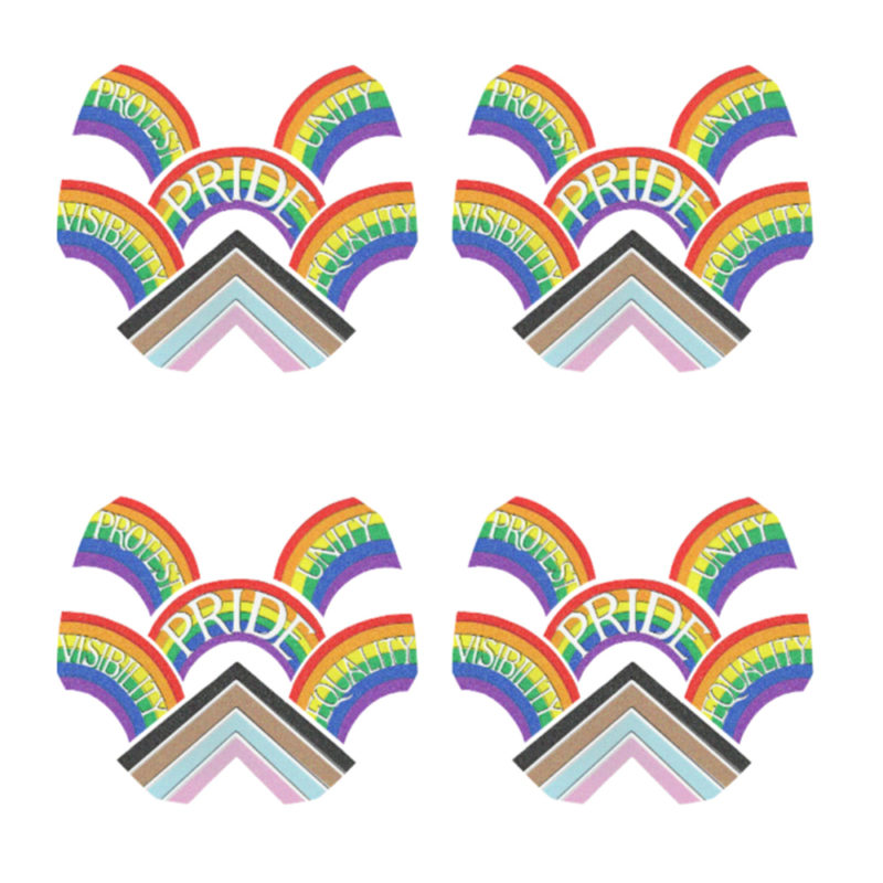 Pride 2022 50p Coin Coloured Decal Stickers Metallic Look