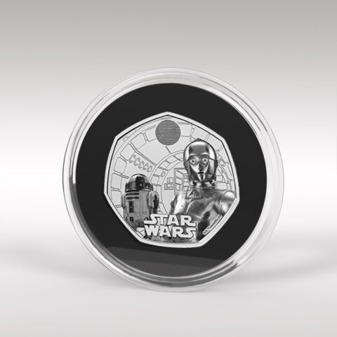 R2D2 C3PO Star Wars 50p Royal Mint 2023 BU Coin 1