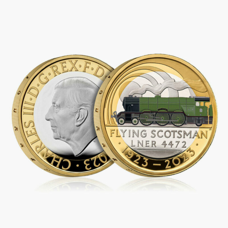 The Flying Scotsman 2023 Coloured Decal BU Two Pound Coin - Image 2