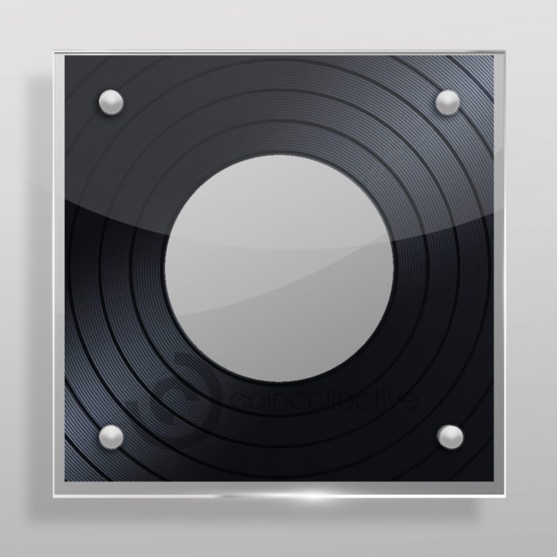 Rock Legends £5 Acrylic Coin Display Vinyl Effect