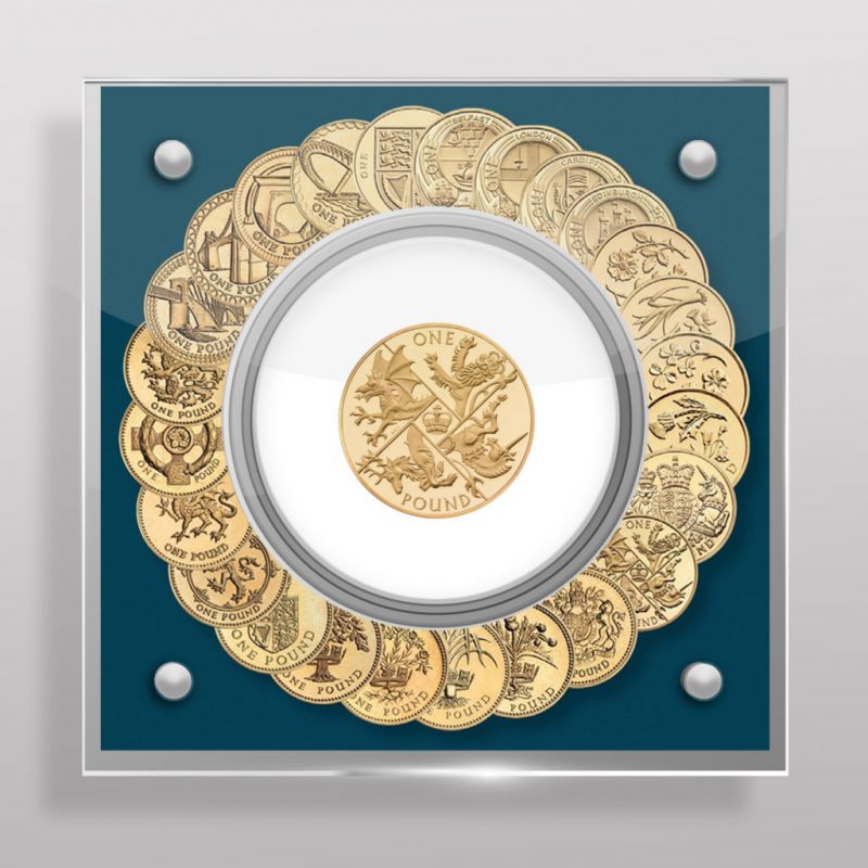 2016 The Last Round Pound Coin and Display