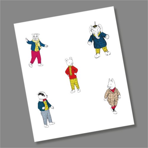 Rupert the Bear 50p Coin Decal Stickers