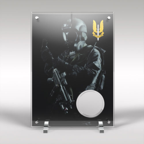 SAS Themed Acrylic Acrylic Coin Display Case