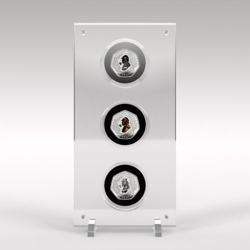 Sherlock Holmes 50p 3 Coin Perspex/Acrylic Display