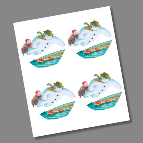 4 x The Snowman and James 2018 50p Coin Decal/Sticker