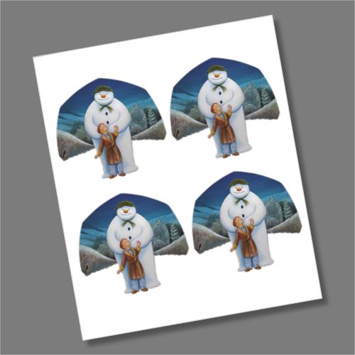 4 x The Snowman and James 2019 50p Coin Decal/Sticker