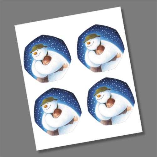 4 x The Snowman and James 2020 50p Coin Decal/Sticker Full
