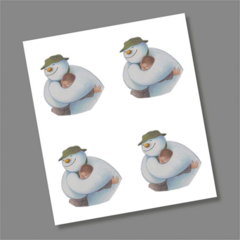 4 x The Snowman and James 2020 50p Coin Decal/Sticker