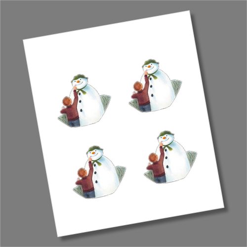 4 x The Snowman and James 2021 50p Coin Decal/Sticker