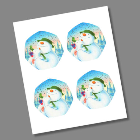 4 x The Snowman and Snowdog 2022 50p Coin Decal/Sticker