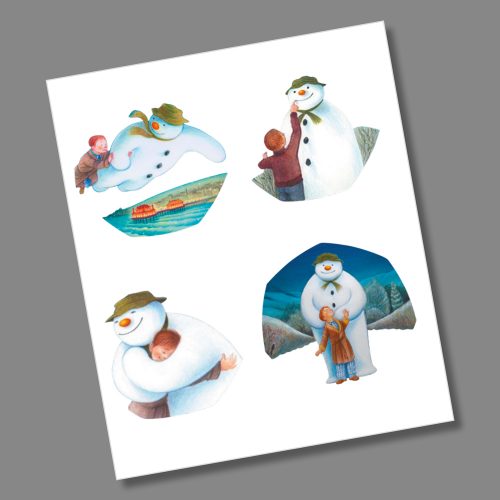 4 x The Snowman and James Collection 50p Coin Decal/Sticker