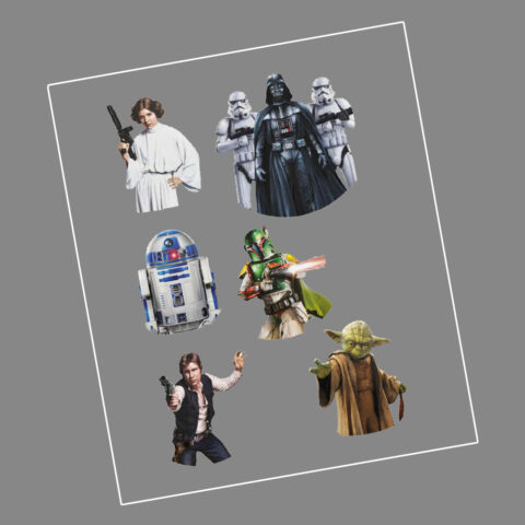 Star Wars 100 Years Disney Pitcairn Islands Coin Decal Stickers Transparent