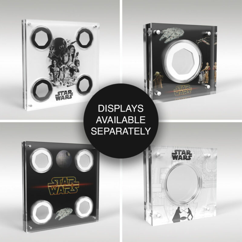 Luke Skywalker Star Wars 50p Royal Mint 2023 Coloured Decal BU Coin 3 Print Display - Image 7