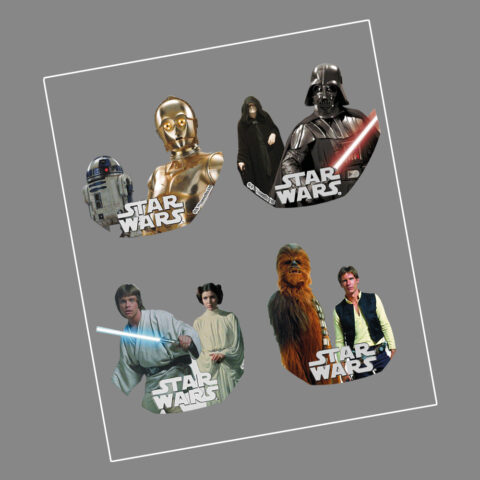 Star Wars 50p Coins 2023 Coin Decal Stickers Transparent