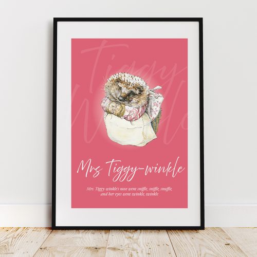 Mrs Tiggywinkle Wall Art Print Poster for A4 Frame