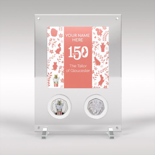 Personalised Tailor of Gloucester Beatrix Potter 50p Coin Display