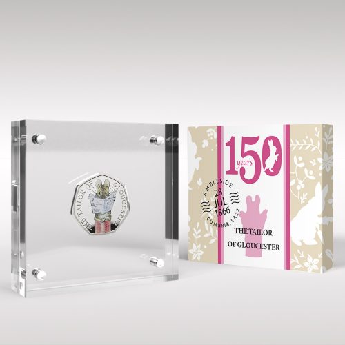 Mrs Tittlemouse 2018 50p Coin Beatrix Potter, Silver Proof Style Display