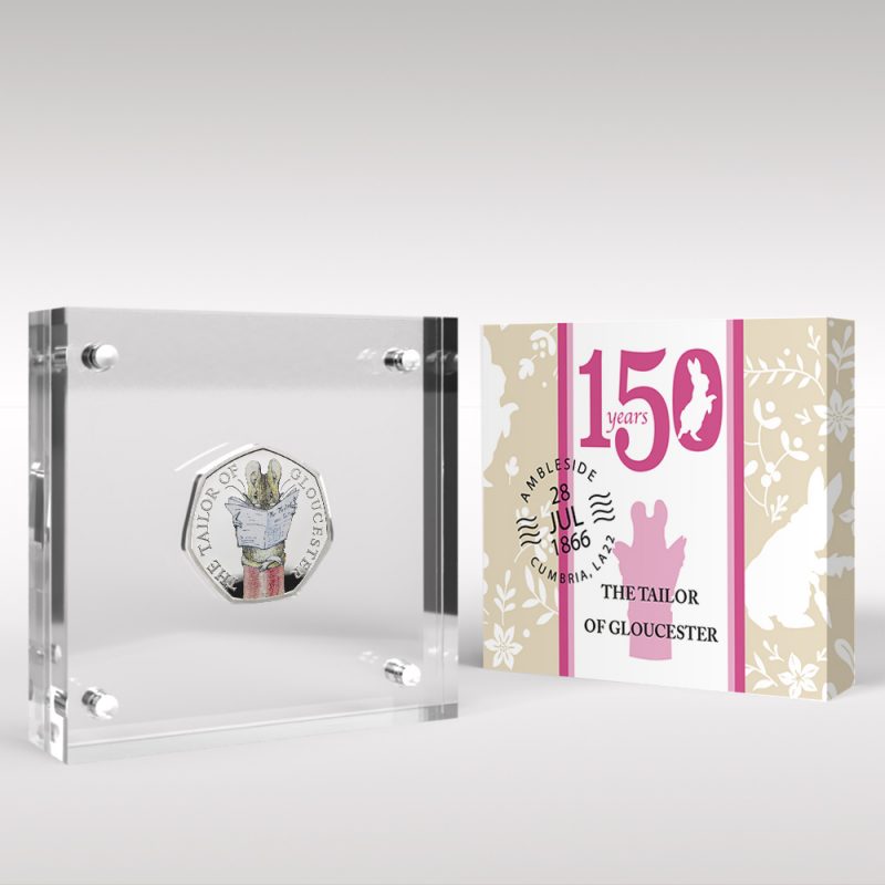 Mrs Tittlemouse 2018 50p Coin Beatrix Potter, Silver Proof Style Display