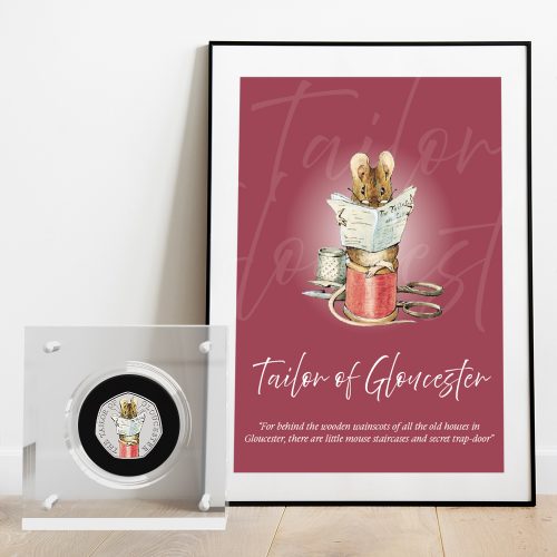 Tailor of Gloucester 50p Coin and Print Gift Set