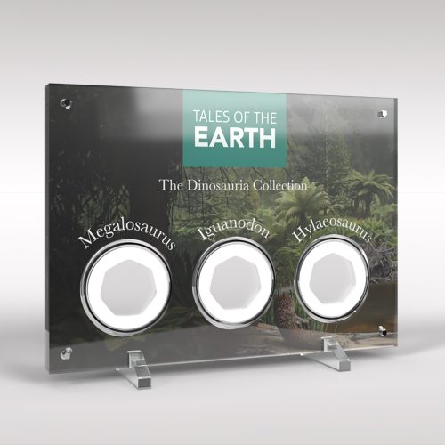 Tales of the Earth Dinosauria Collection 50p 3 Coin Display