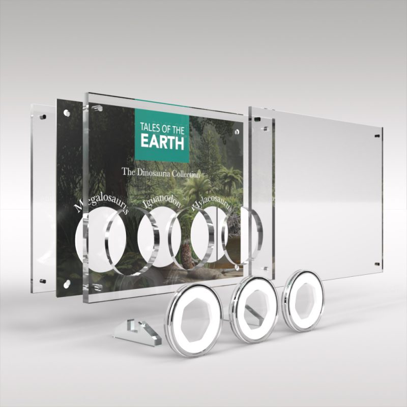 Tales of the Earth Dinosauria Collection 50p 3 Coin Display - Image 2