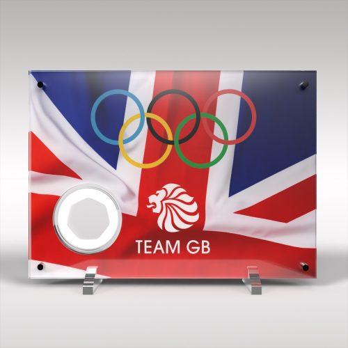 Team GB Olympic 50p Coin Acrylic Display