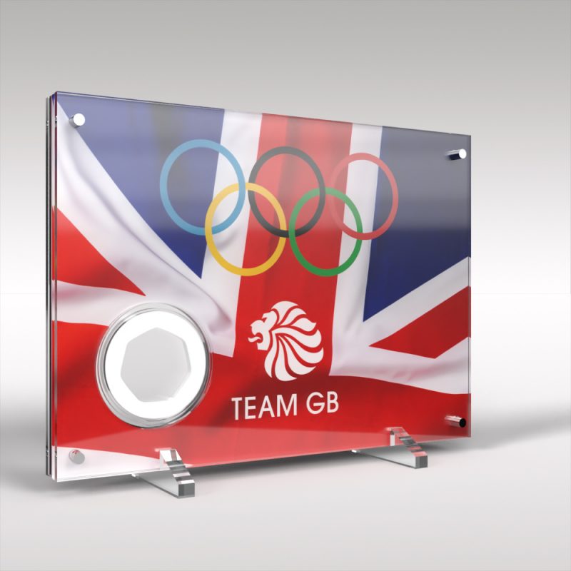 Team GB Olympic 50p Coin Acrylic Display - Image 2