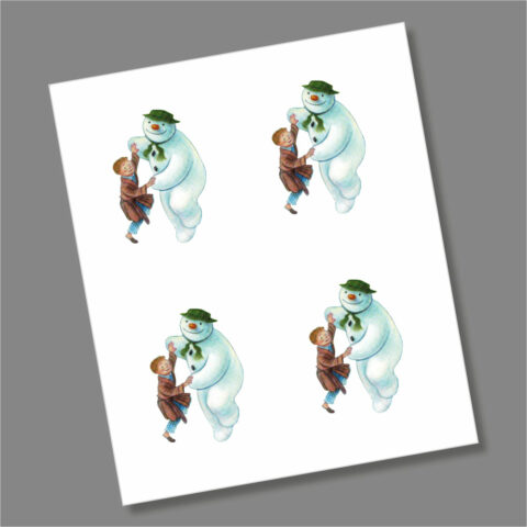 4 x The Snowman and James 2023 50p Coin Decal/Sticker