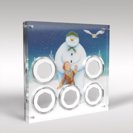 The Snowman and James 50p 5 Coin Acrylic Display Stand