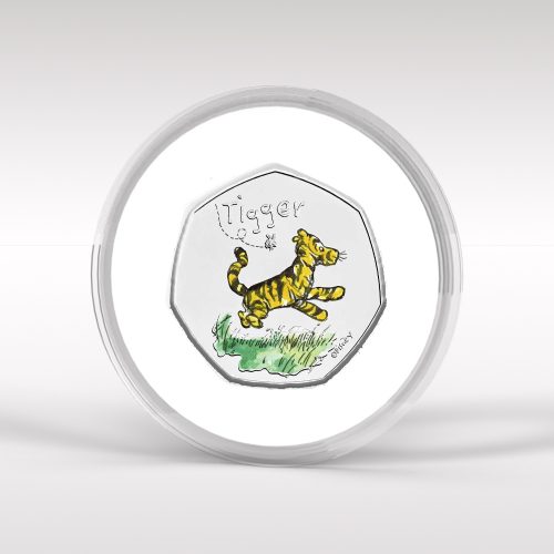 Tigger 50p Royal Mint Coin BU Coloured Decal