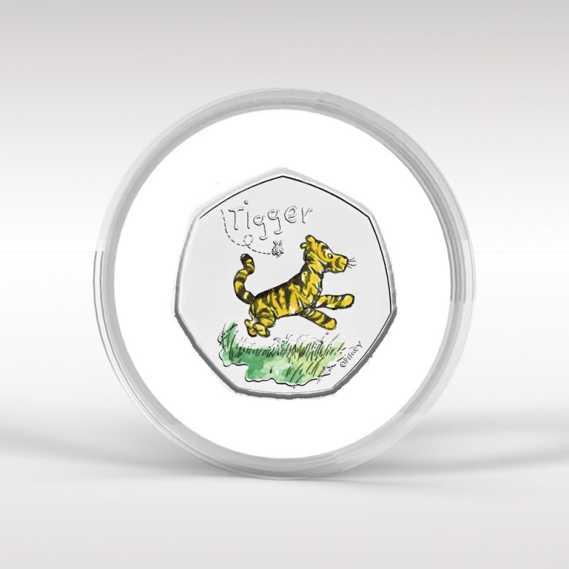 Tigger 50p Royal Mint Coin BU Coloured Decal Display - Image 4