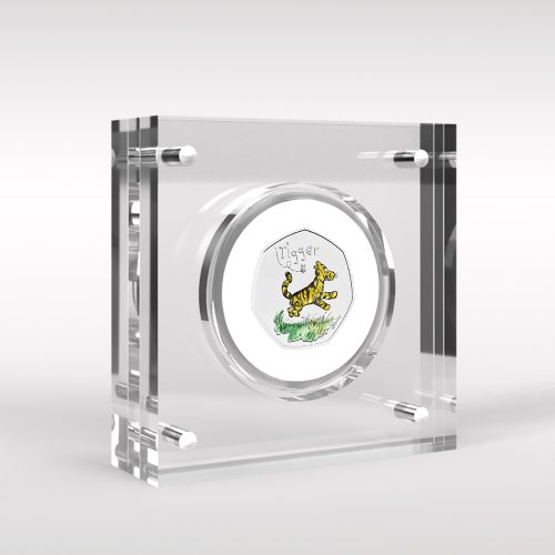 Tigger 50p Royal Mint Coin BU Coloured Decal Display