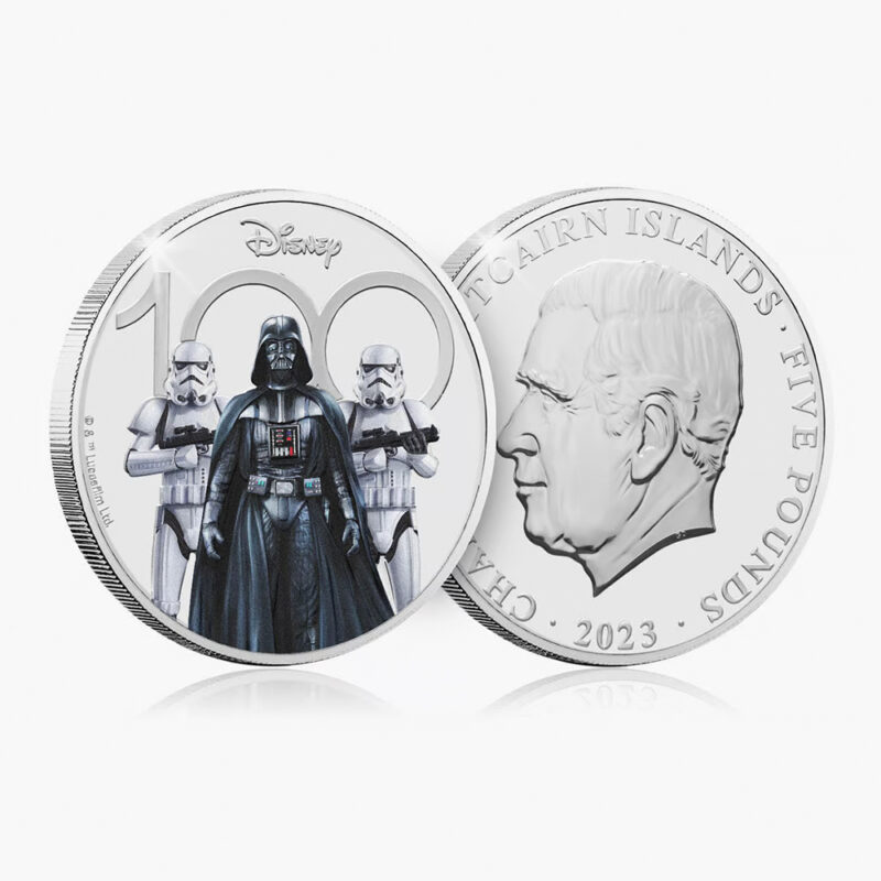 Star Wars Darth Vader and Storm Troopers 2023 £5 BU Coin Perspex Display Case Holder - Image 2