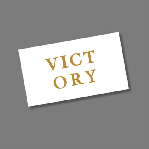 VICTORY 50p Coin Coloured Decal Stickers