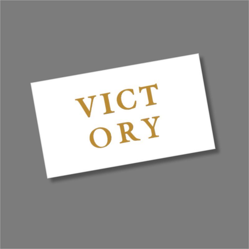VICTORY 50p Coin Coloured Decal Stickers