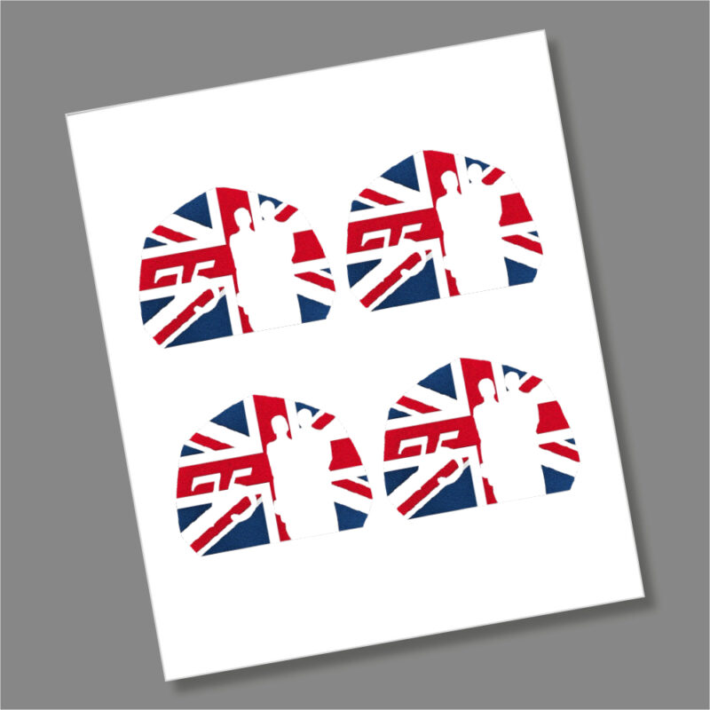 75 Years Windrush Generation 2023 Coin Coloured Decal Stickers Metallic Look