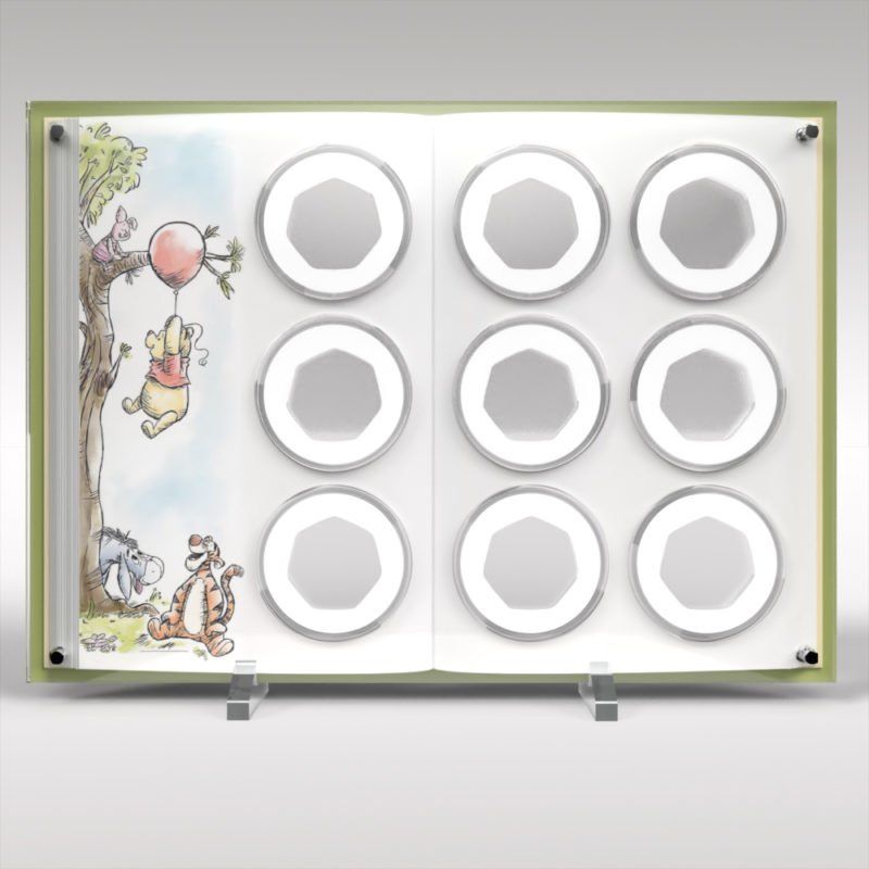 Winnie the Pooh 50p Coin Collection Acrylic Display