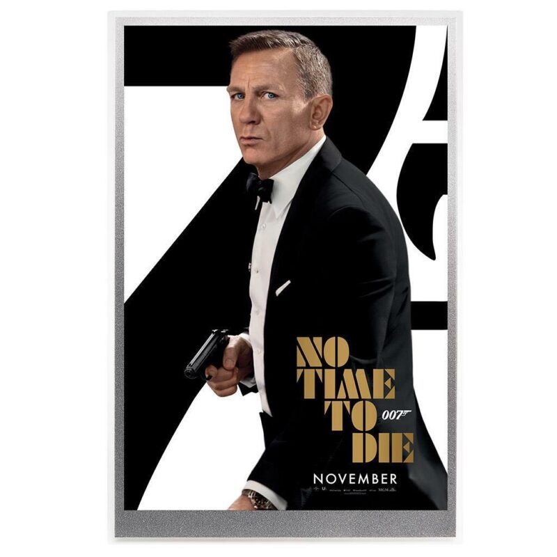 007 film poster with tuxedo-clad agent.