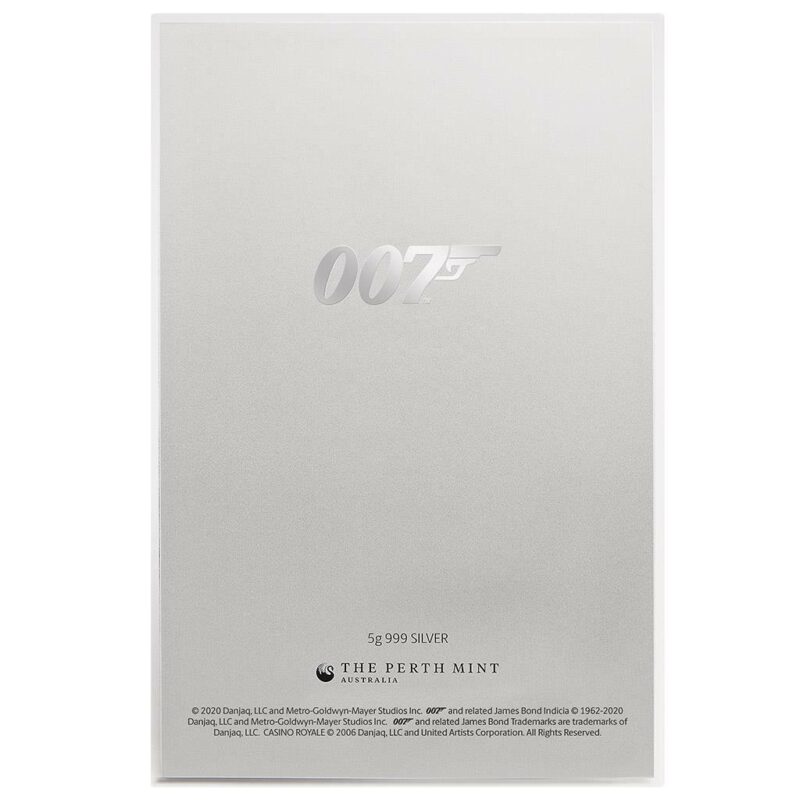 James Bond 007 silver bar from The Perth Mint.