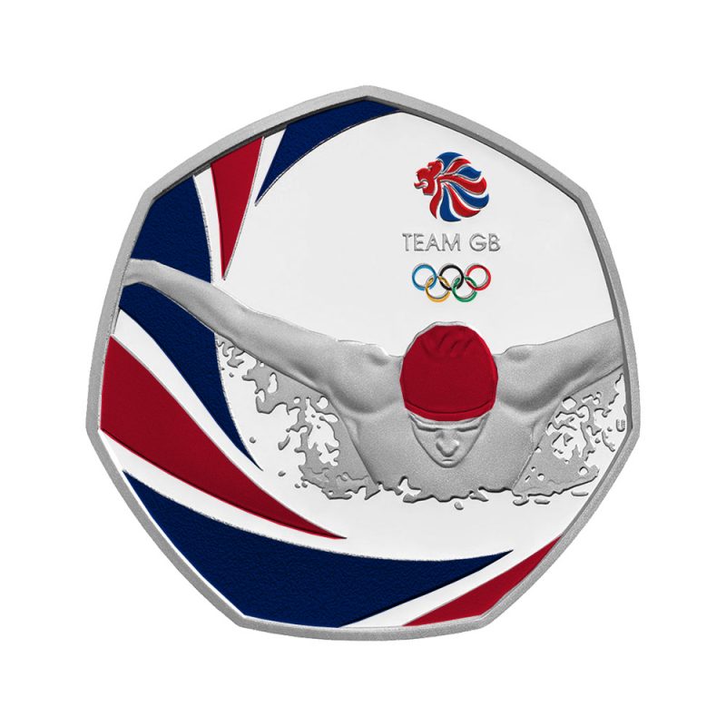 2016 Olympics Team GB 50p Royal Mint Coin Coloured